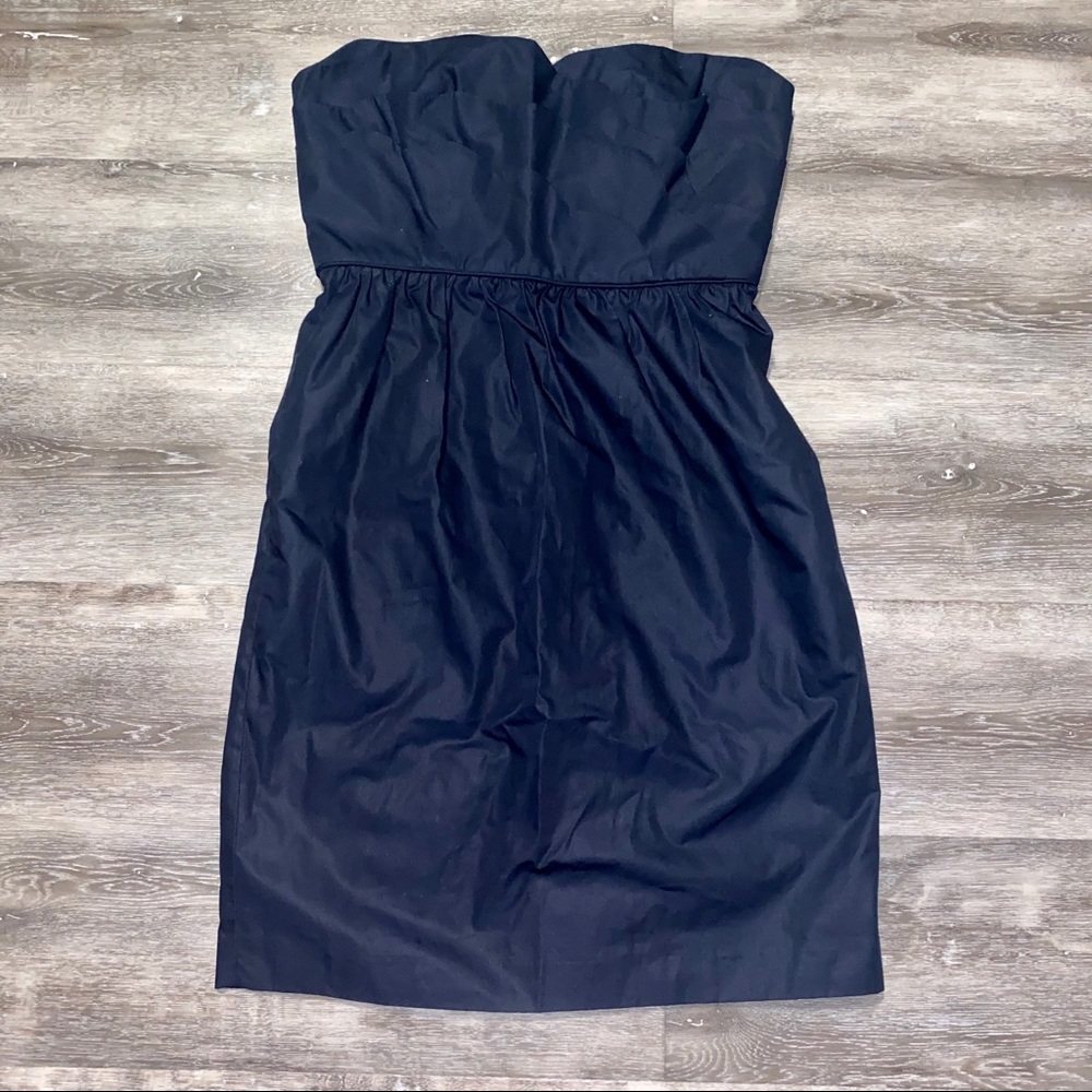 Jcrew strapless navy dress size 6